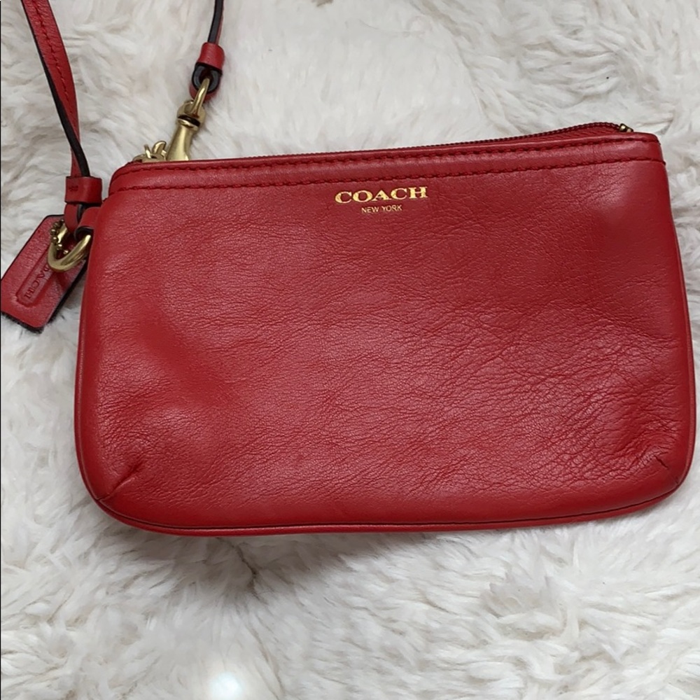 Red Coach Wristlet